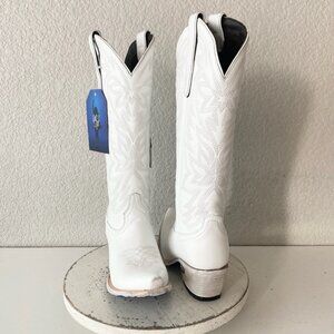 Lane MEGAN MORONEY Smokeshow Womens Cowboy Boots 7.5 White Western Cowgirl Tall